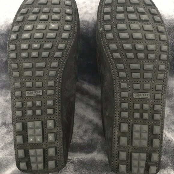 TOM FORD Black Suede Chain Loafer Driver Moccasins main image 4